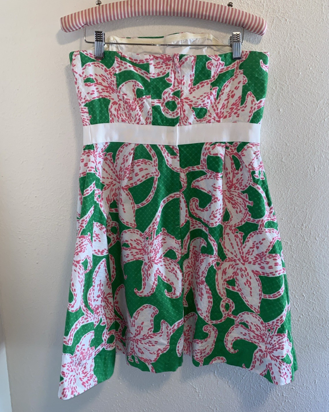VTG Lilly Pulitzer Coastal Amberly Twinkle Floral Strapless Mini Dress Size 8