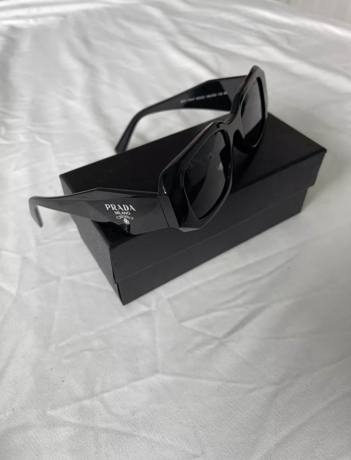 Prada PR17WS 1AB5S049 Women’s Sunglasses 49 mm Black / Dark Grey Lens