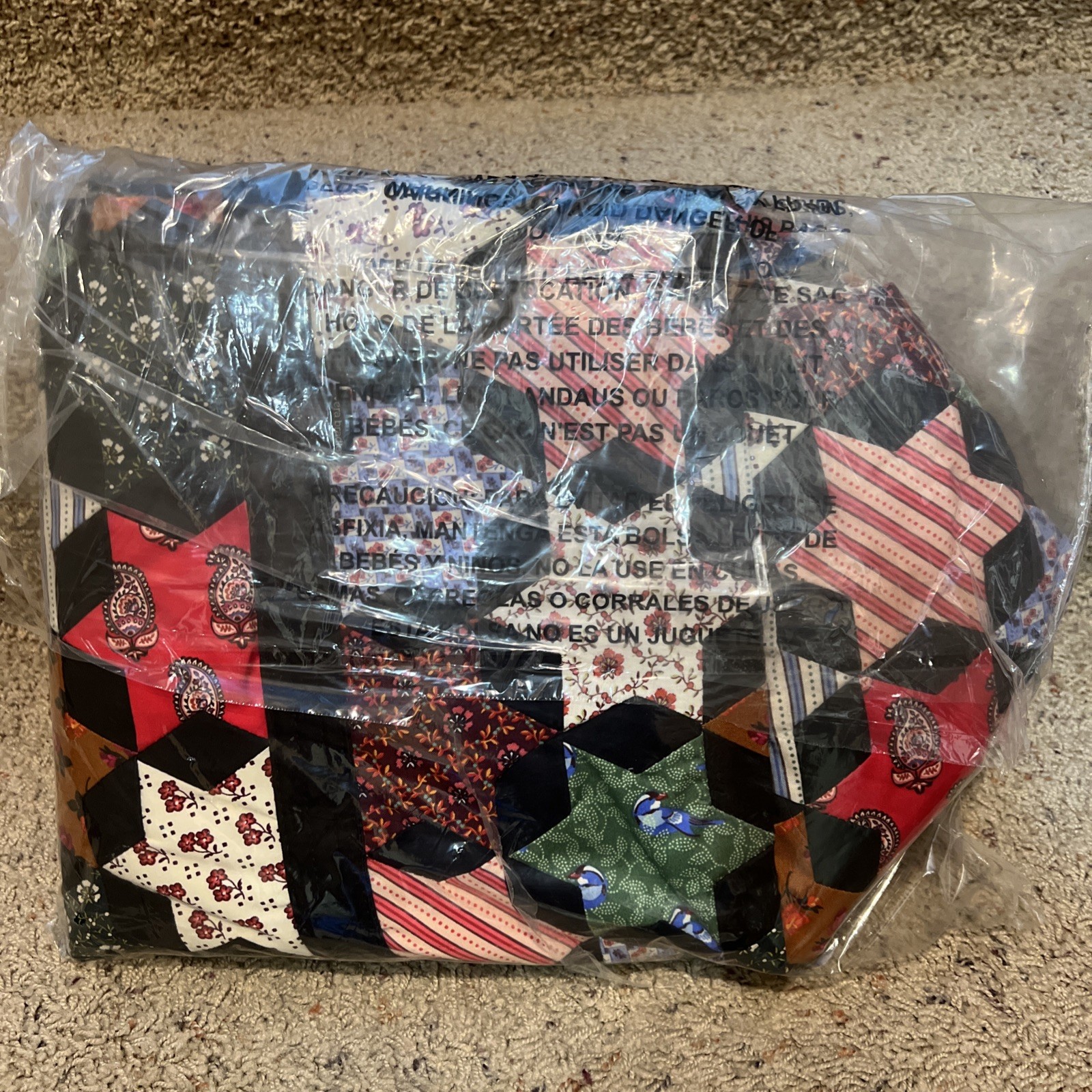 Vera Bradley Star Patchwork Large Duffel Bag Premium Cotton New with tags!