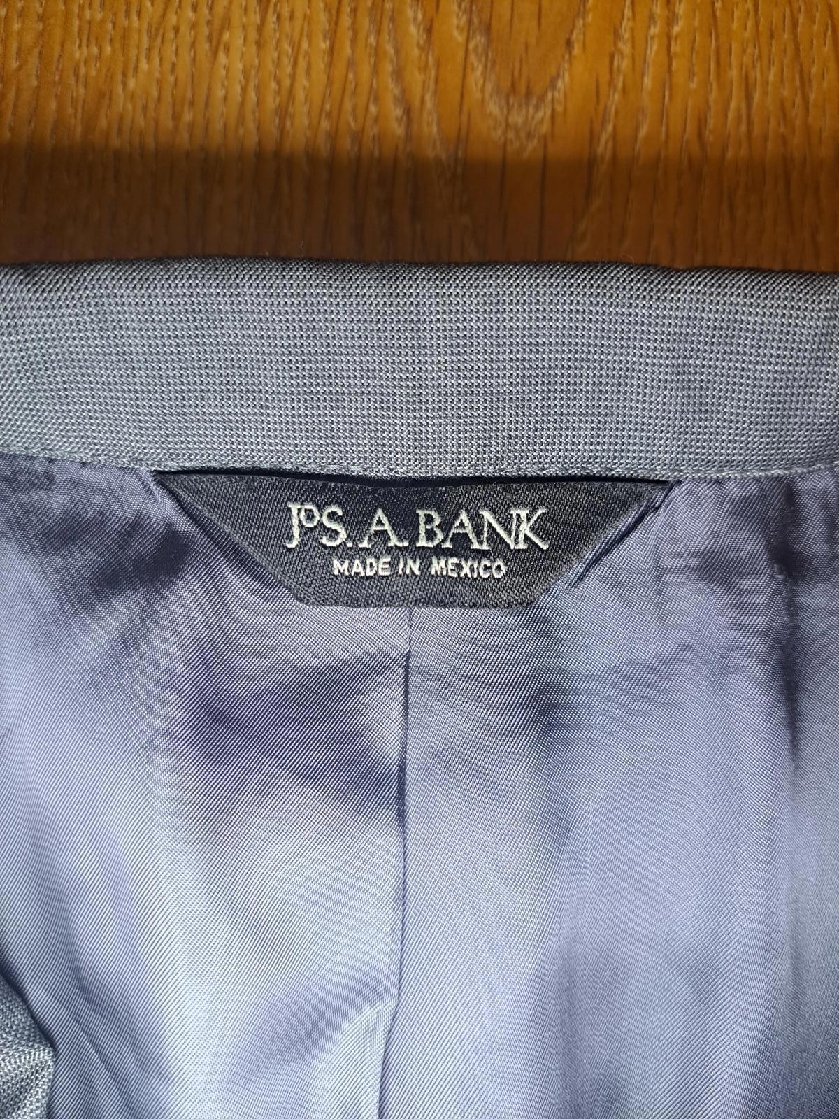 Jos A Bank Sport Coat Mens 43L Gray Wool Double Vented