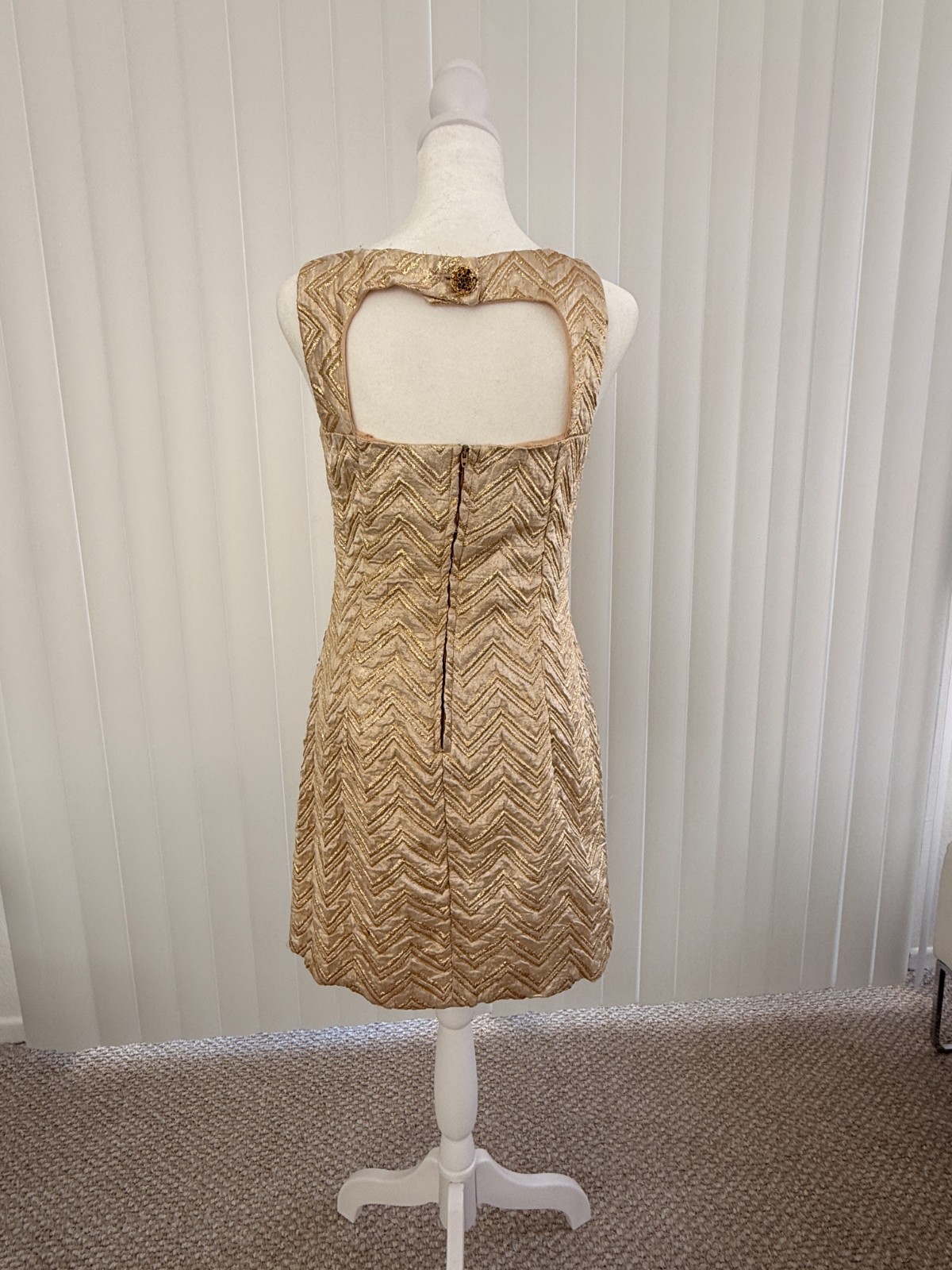 Vintage 1960’s Gold Go-Go Mod Mini Dress