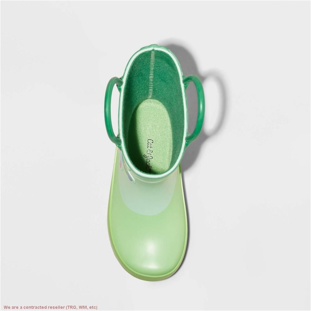 Toddler Girls’ Kesi Rain Boots – Cat & Jack Green 10T *SEE DEAL!!!*