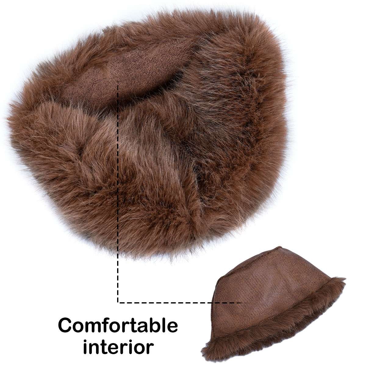 Women’s Winter Faux Fur Hat – Fluffy Warm Ski Snow Cap for Girls & Women