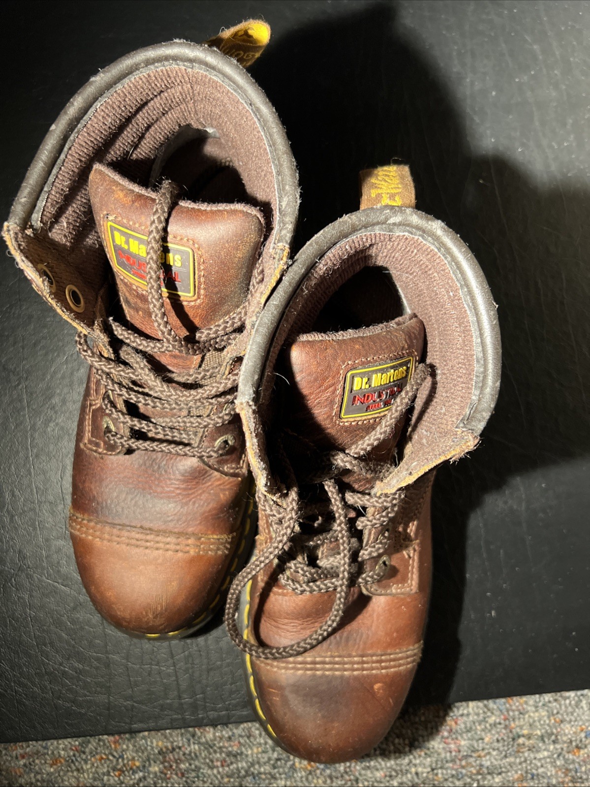 Dr. Martens Industrial Steel Toe Work Boots Brown Men’s US 7 UK 6 EU 39