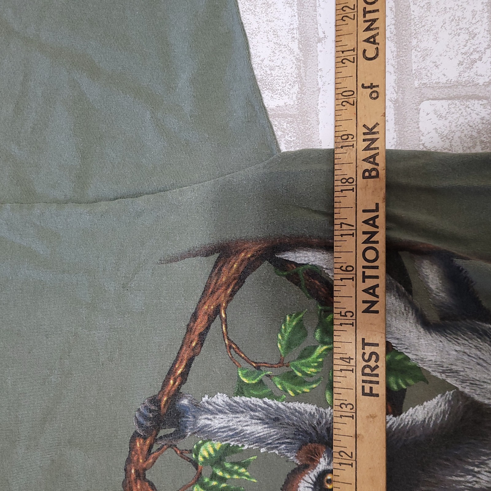 Vintage 90s Lemurs of Madagascar Toledo Zoo Green Wildlife Animals T-Shirt Men M