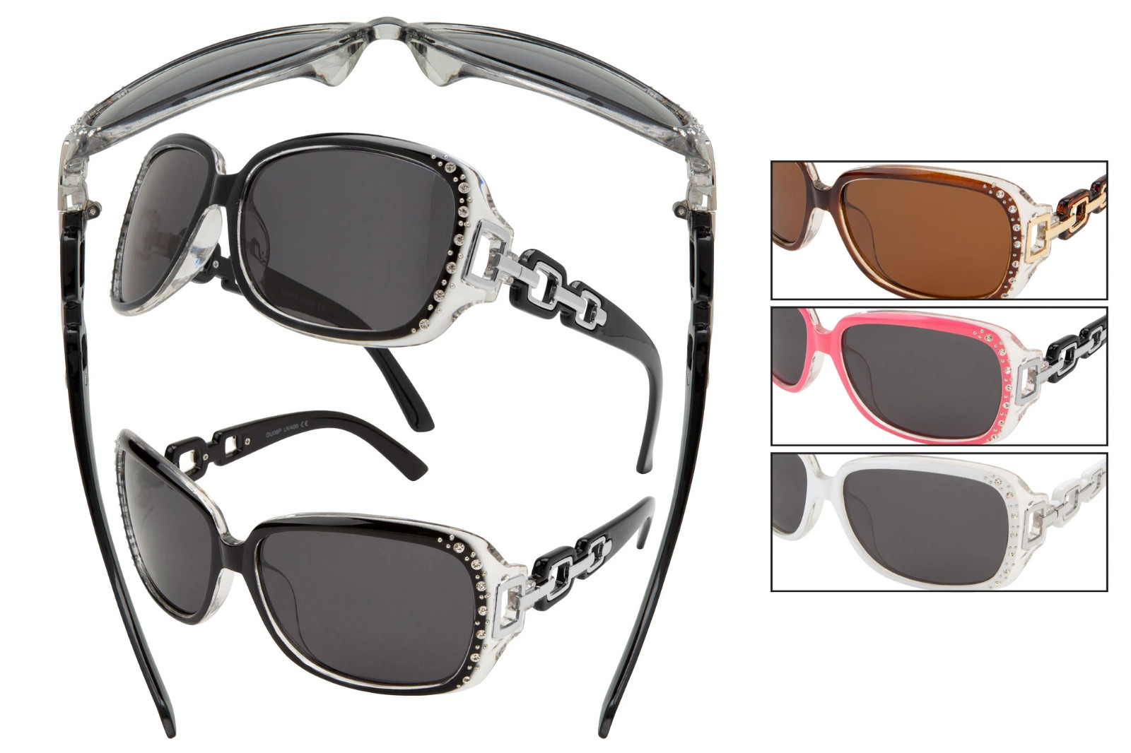 Women Polarized Rhinestone Fashion Style Premium Sunglasses