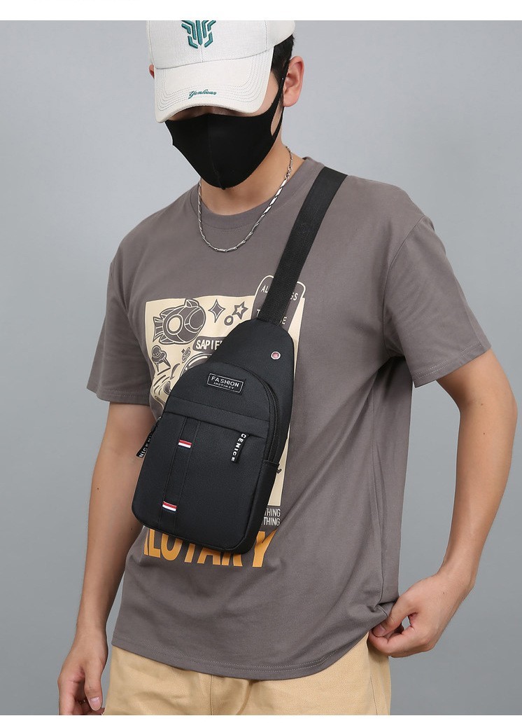 Men’s Canvas Crossbody Sling Bag Shoulder Backpack Casual Travel Chest Pack US