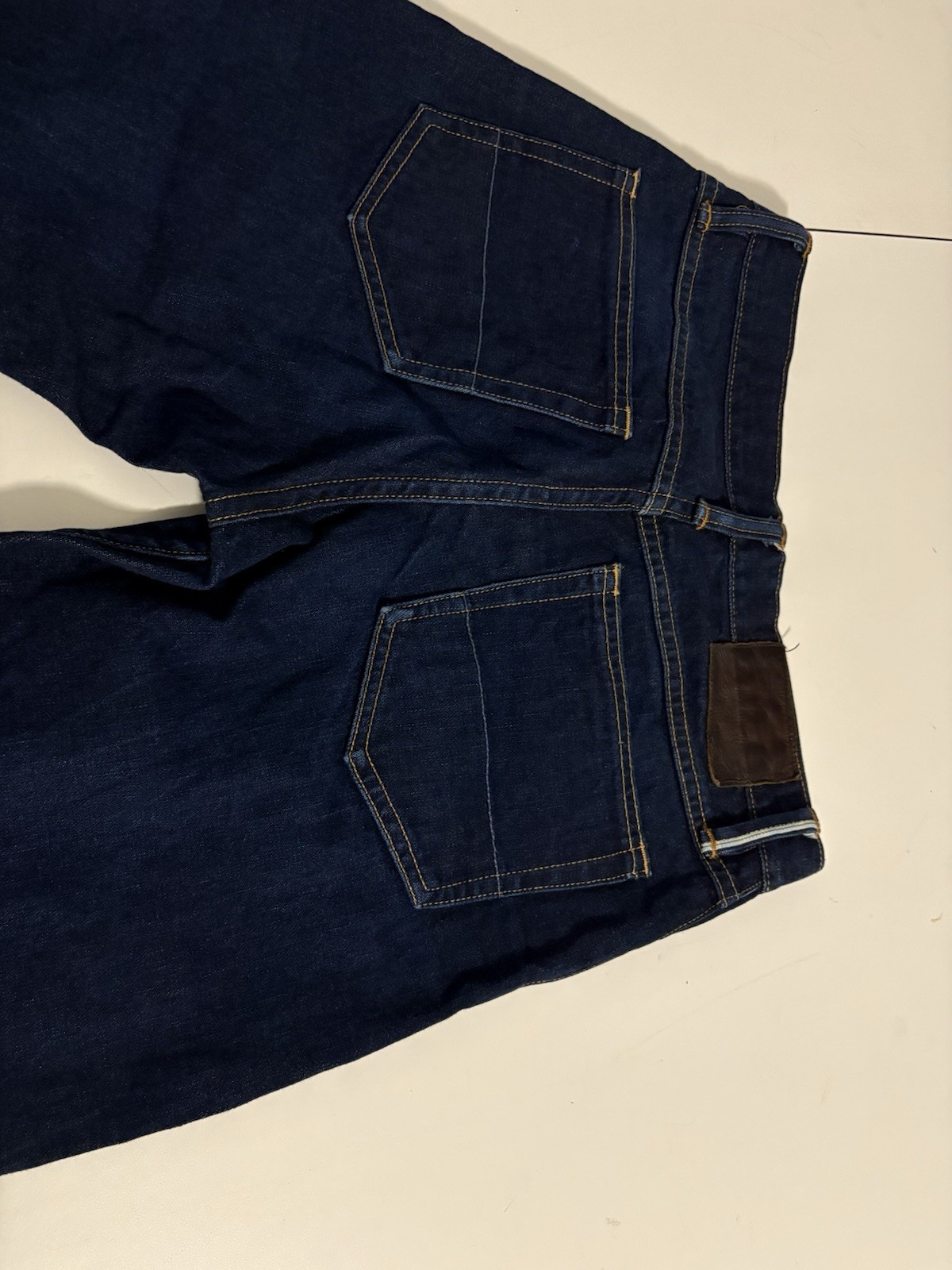 Gustin Selvedge Men’s Denim Jeans 28×32 Button Fly. Made In USA. Good condition