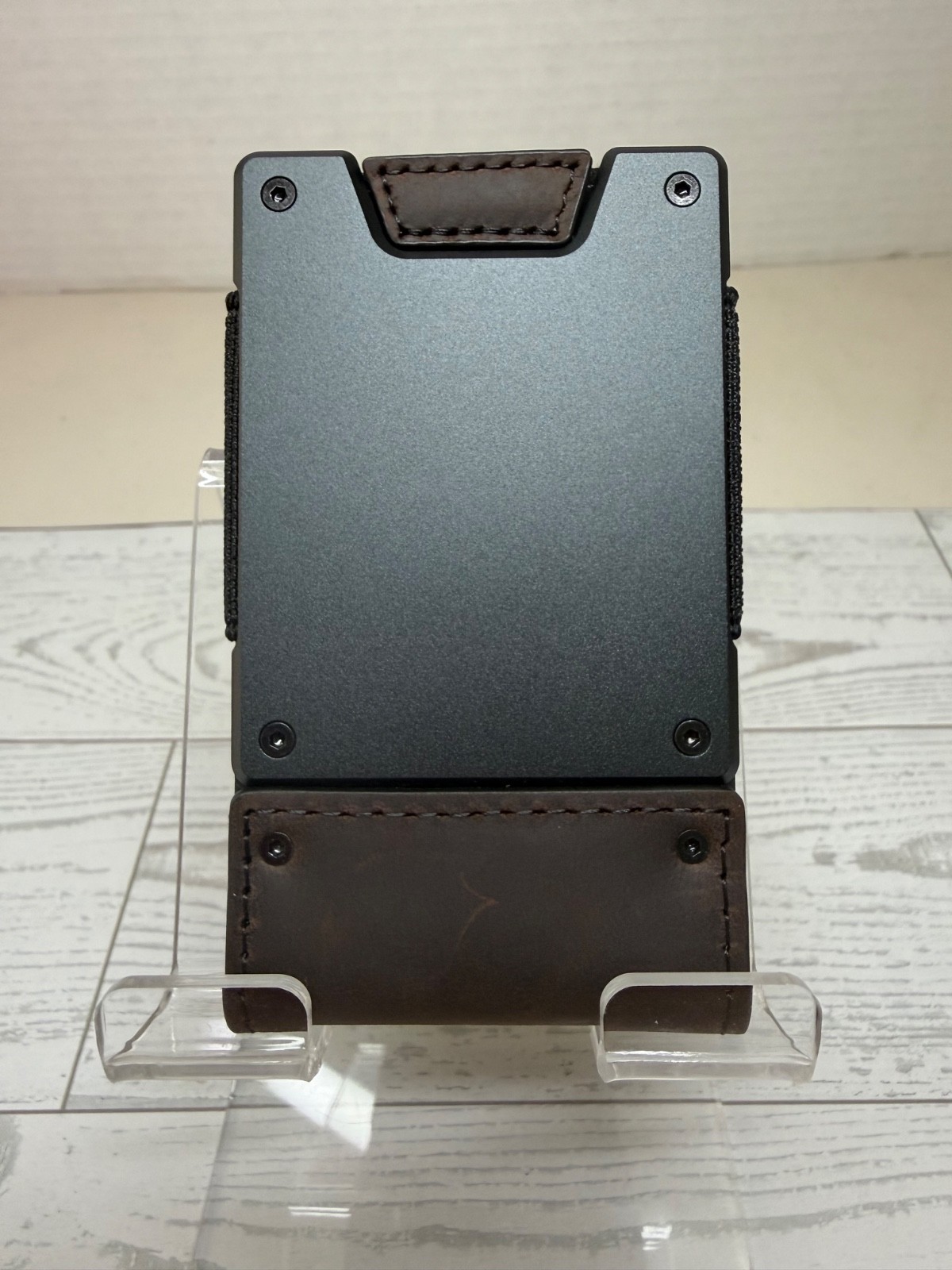 MENS WALLET METAL CARD HOLDER CASH STRAP MINIMALIST PULL TAB WALLET-CUSTOMIZE IT