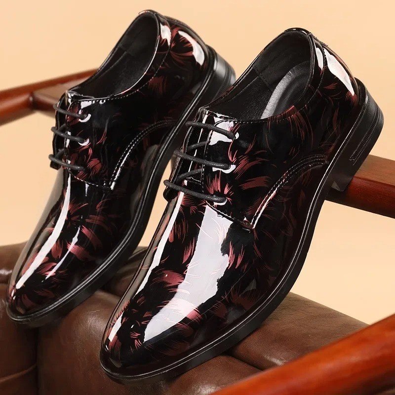 Fashion Men’s Leather Oxford Dress Shoes Luxury Business Wedding Office Shoes