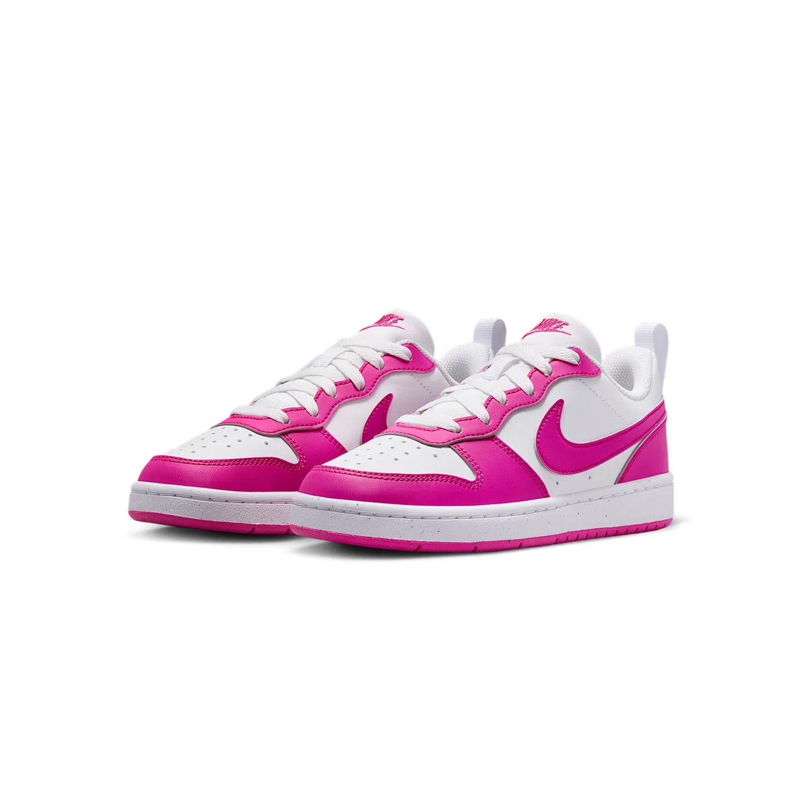 Nike Court Borough Low Recraft Youth Big Kids Wh/Laser Fuchsia Shoes, DV5456-123