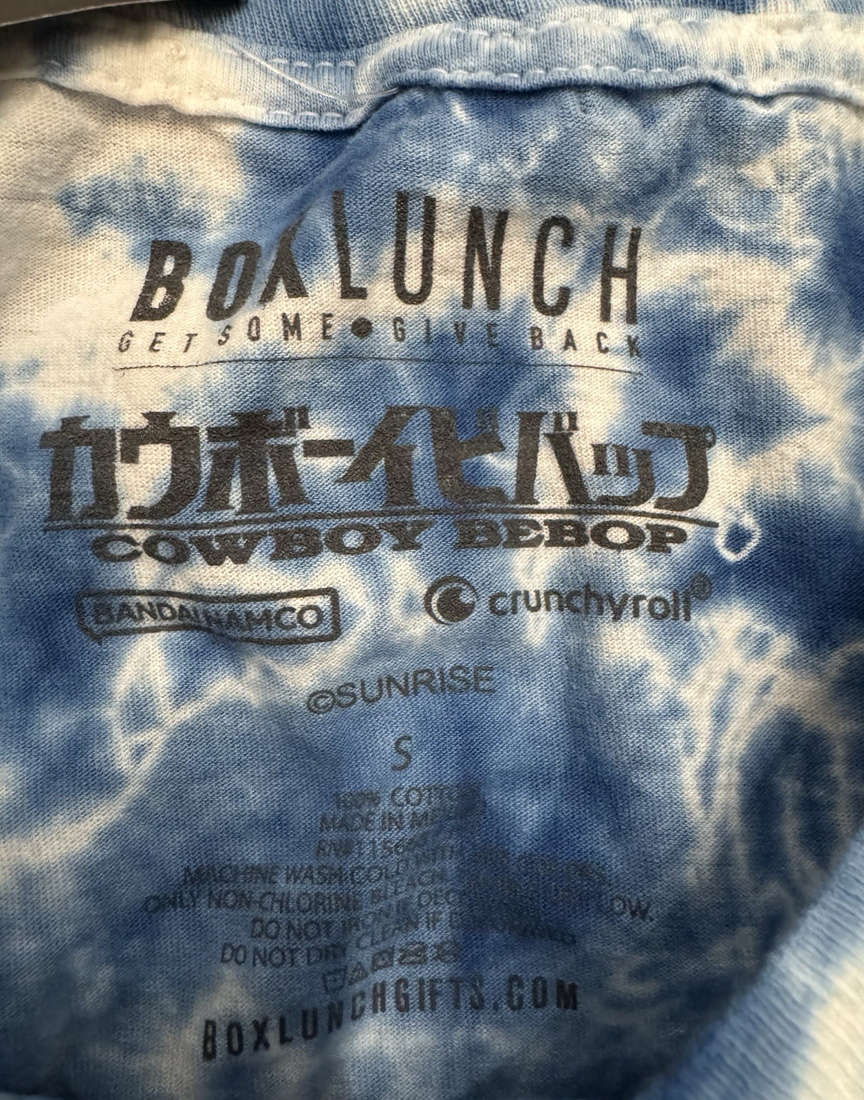 NEW Cowboy Bebop Faye Valentine Tie Dye Shirt Mens Small Blue Anime BoxLunch
