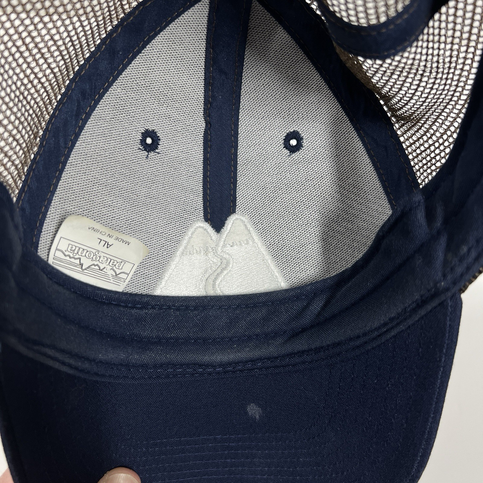 Patagonia Hat Mens Blue Live Simply Winding Lopro Trucker Cap Snap Back Hiking