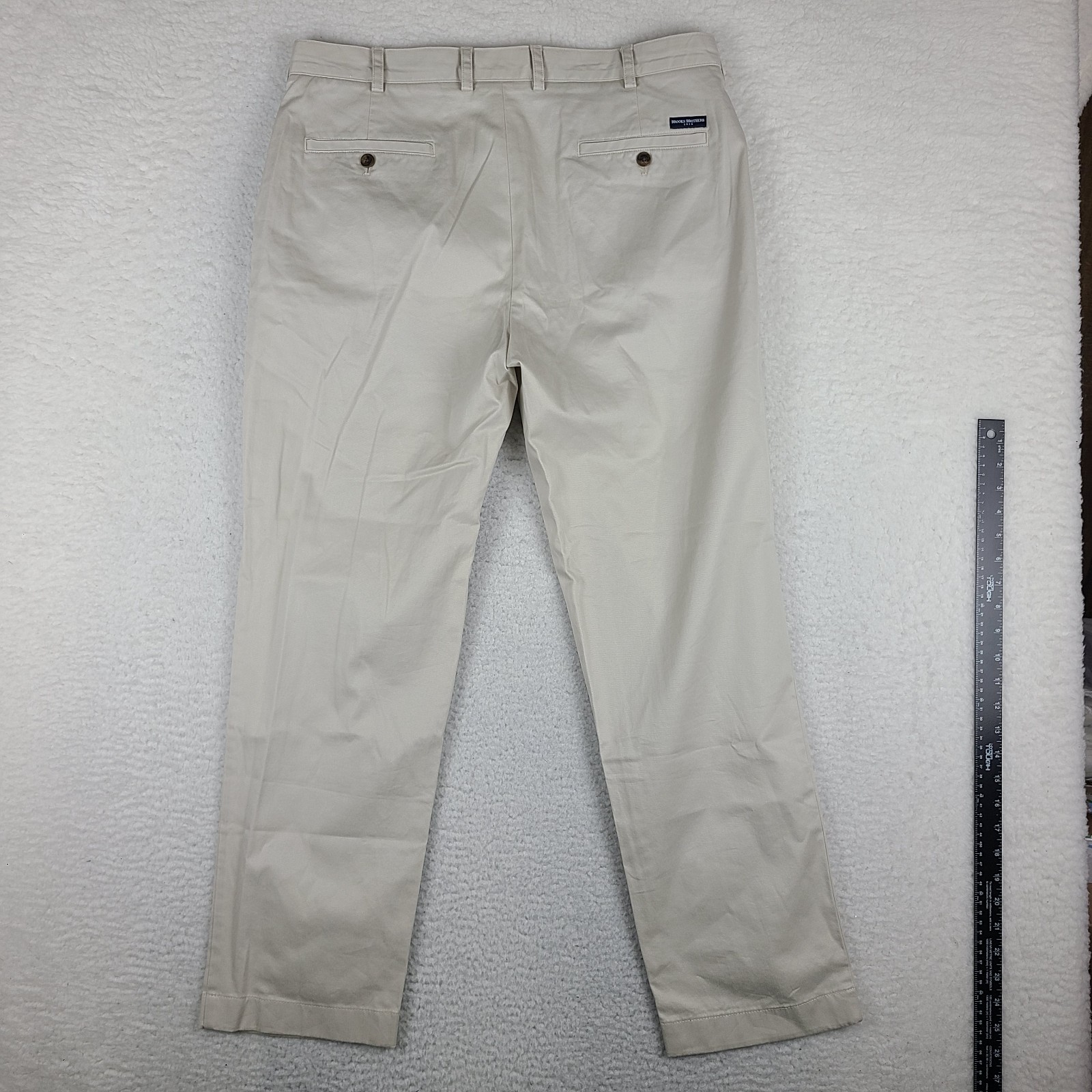 Brooks Brothers Pants Mens 36×30 Beige Straight Leg Cotton Clark Chino Khakis