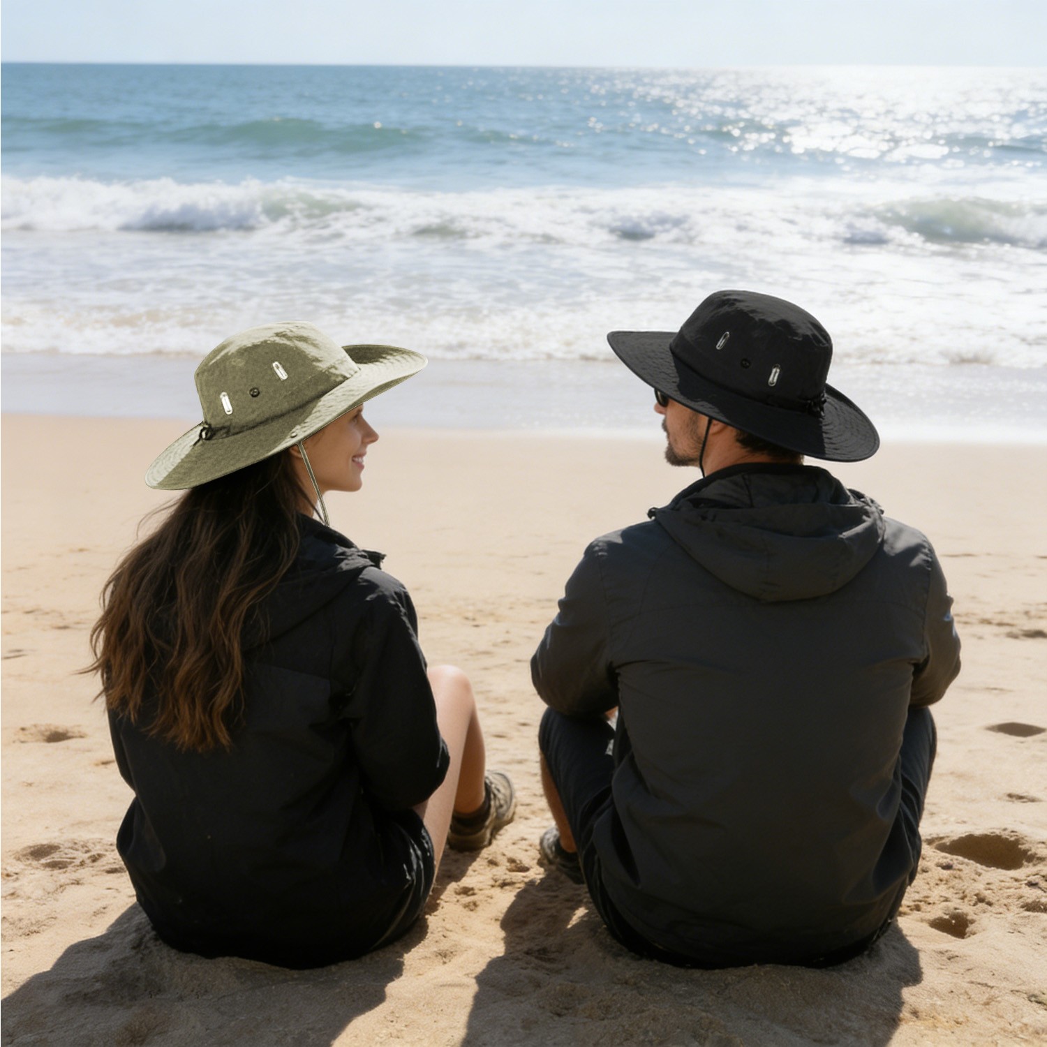 Wide Brim UV Protection Sun Hat – Ice Silk Bucket Cap For Hiking Camping Fishing