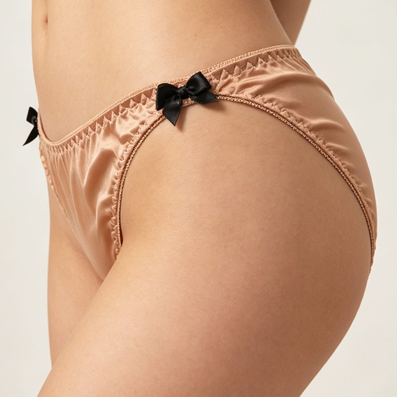 6PCS/LOT Ladies Womens Sexy Panties Satin Underwear Brief French Lingerie Bikini