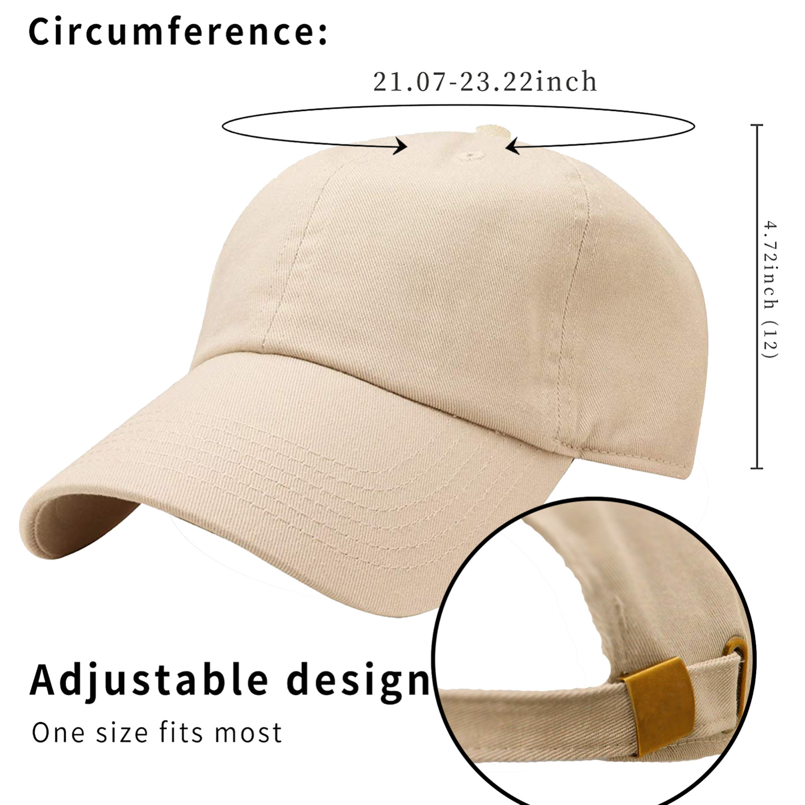 Baseball Cap Men Women Plain Solid Hat Classic Hat Adjustable Ball Dad Hat NEW