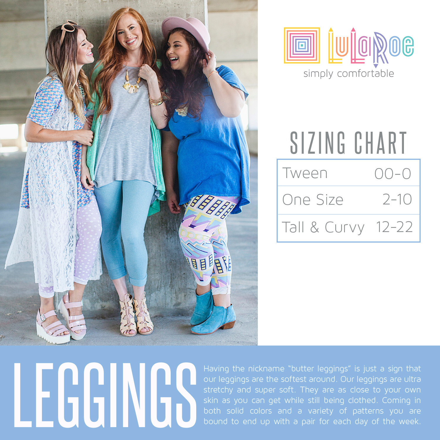 Tall & Curvy2 LuLaRoe TC2 Leggings Solid Black NWT Free Shipping