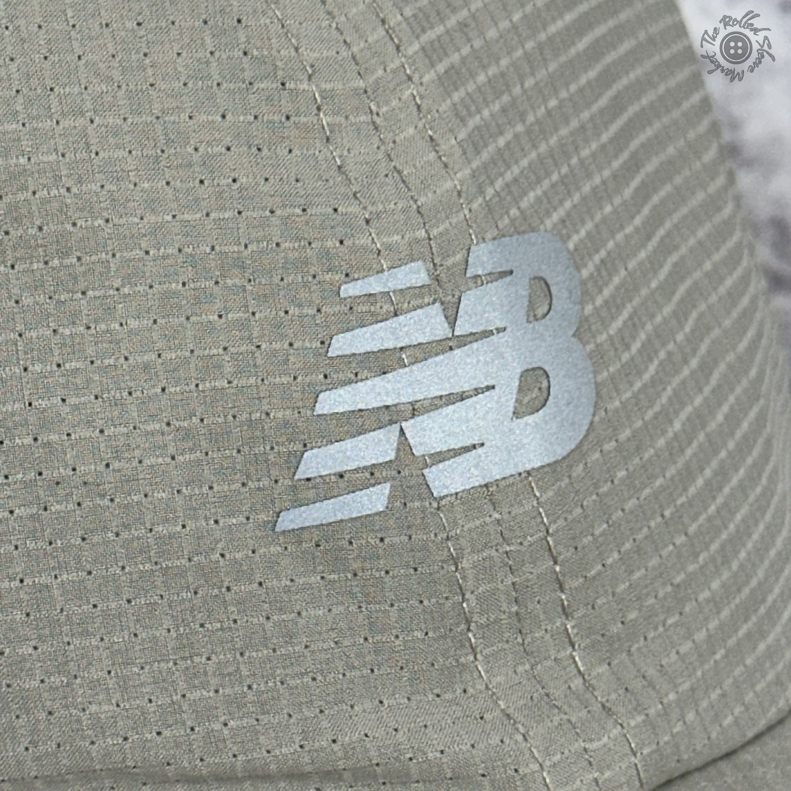 NWT New Balance 6 Panel Performance Hat Cap Adjustable Sea Salt Beige LAH13002