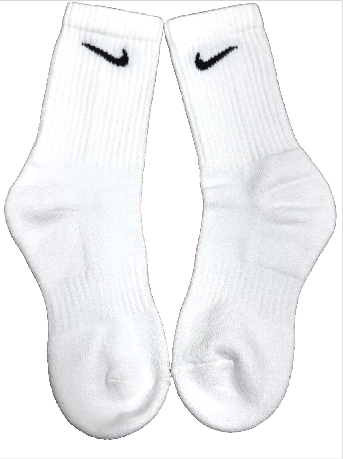 AUTHENTIC Nike Women’s Everyday Training Crew Socks 6-PAIRS WHITE MEDIUM 6-10