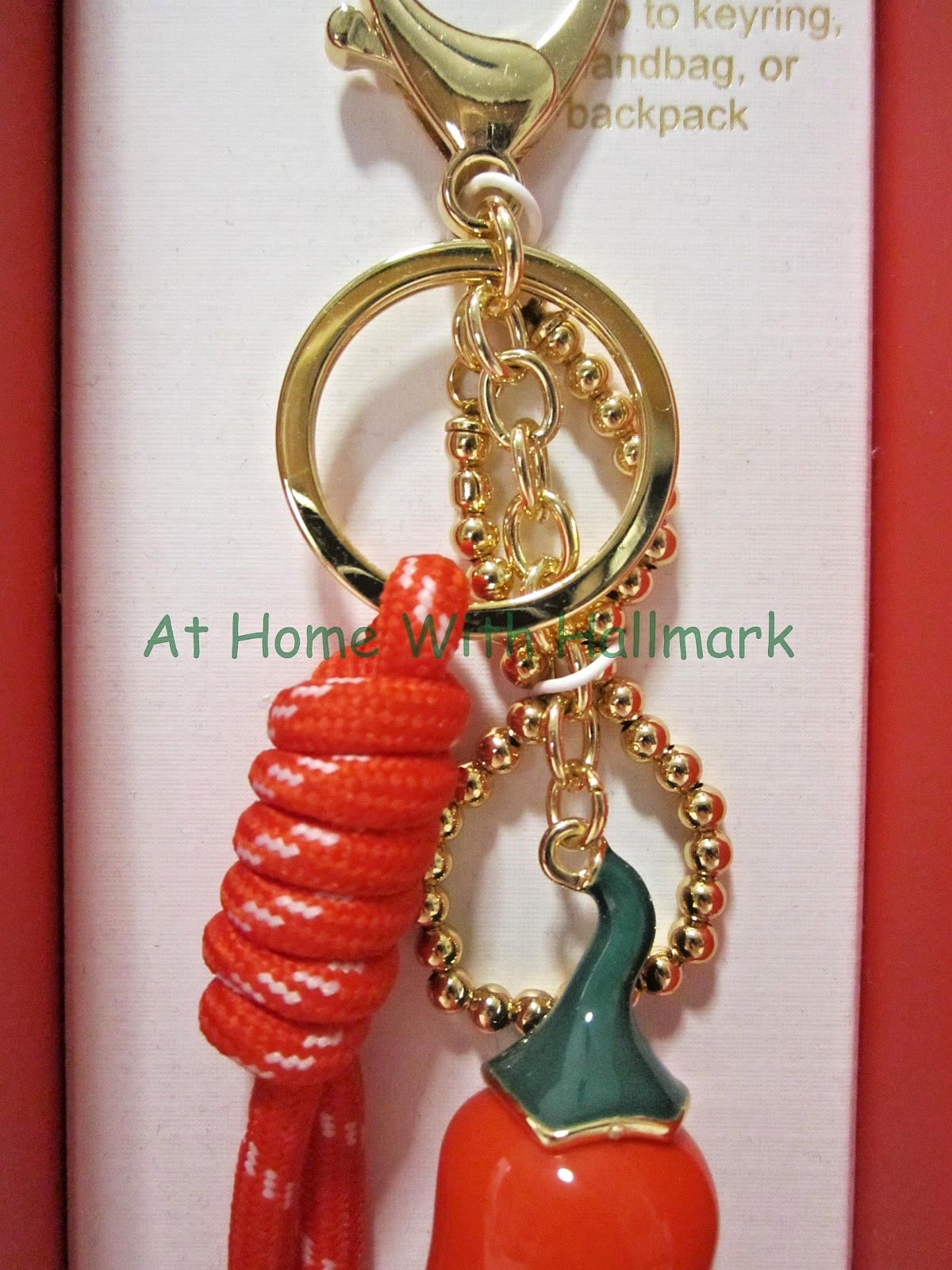 Piper K Picante Spicy Key Chain & Bag Charm With Chili Pepper NIB B58