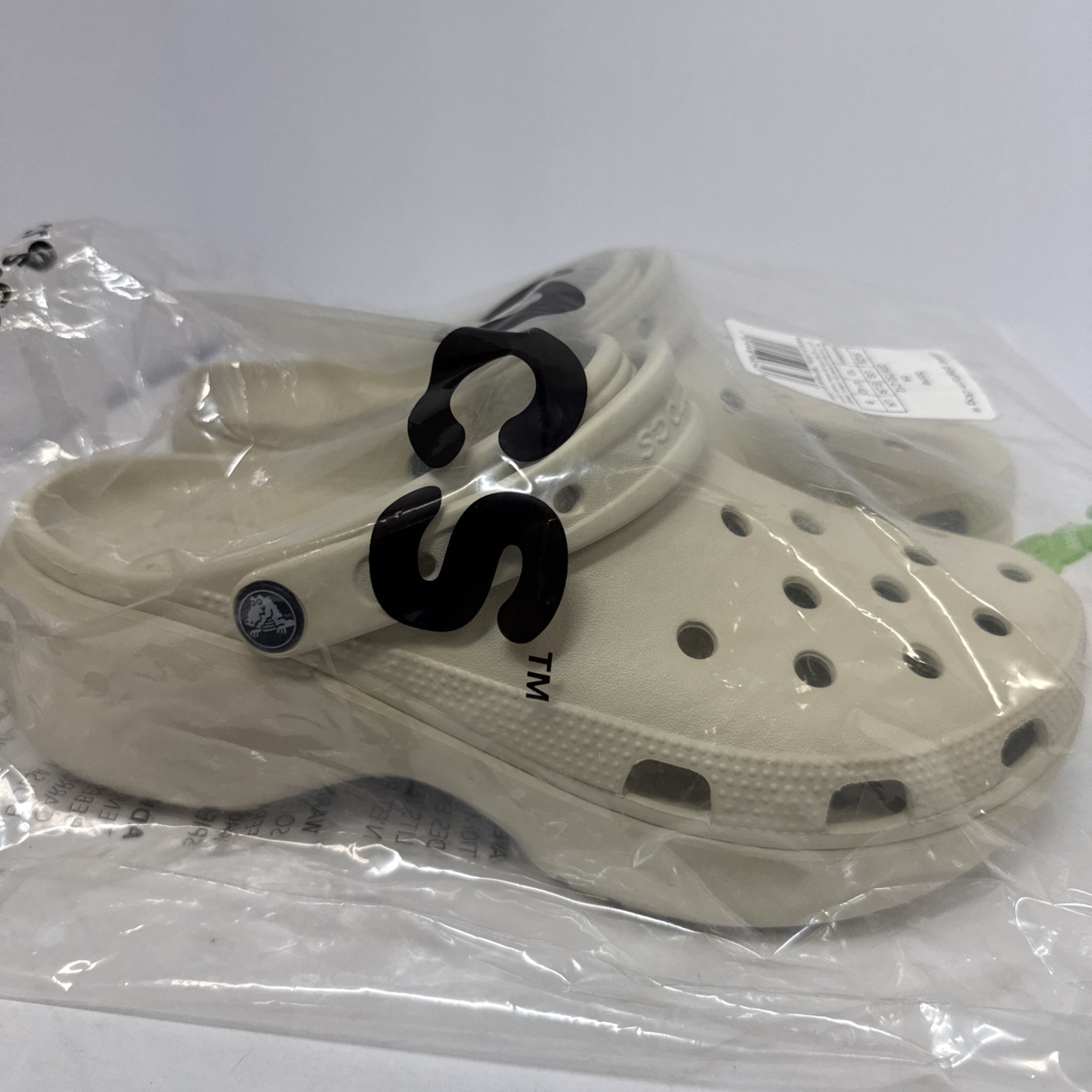 Crocs Mega Crush Clogs Platform Shoes Bone Ivory Men’s Size 6 Women’s Size 10