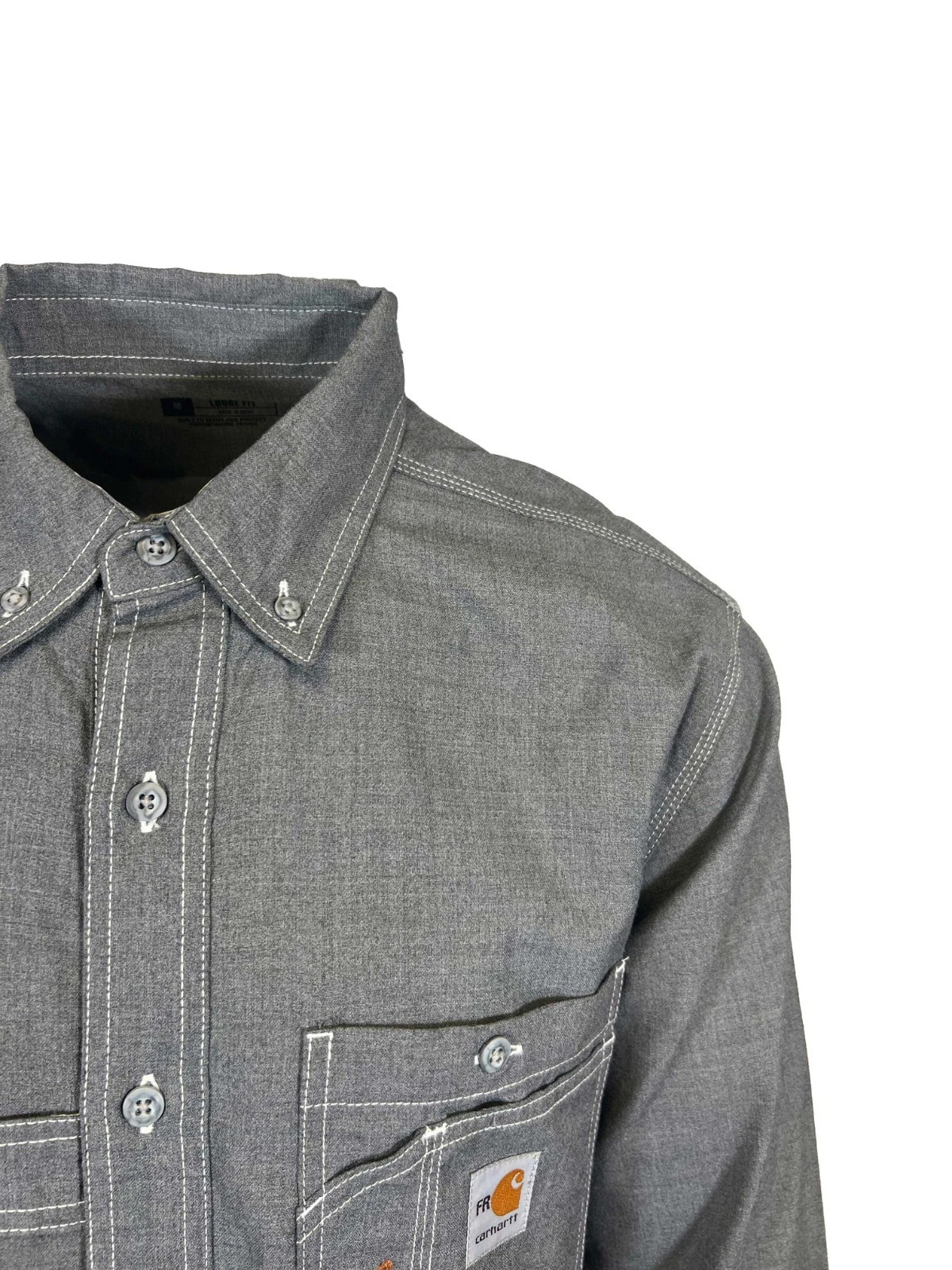 Carhartt FR Men’s Grey Shirt Flame Resistant Long Sleeve Lightweight (S01)