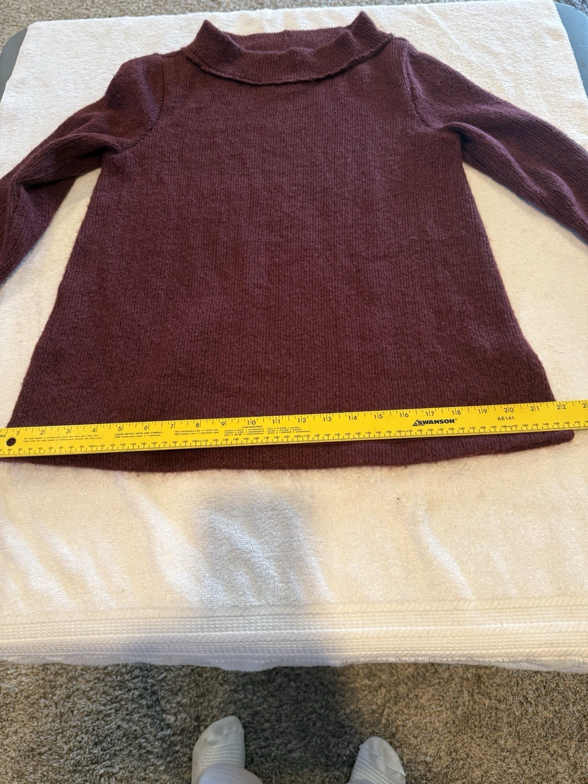 Loft Women’s Mock Neck Sweater, Size Medium, Acrylic/polyester/spandex Blend