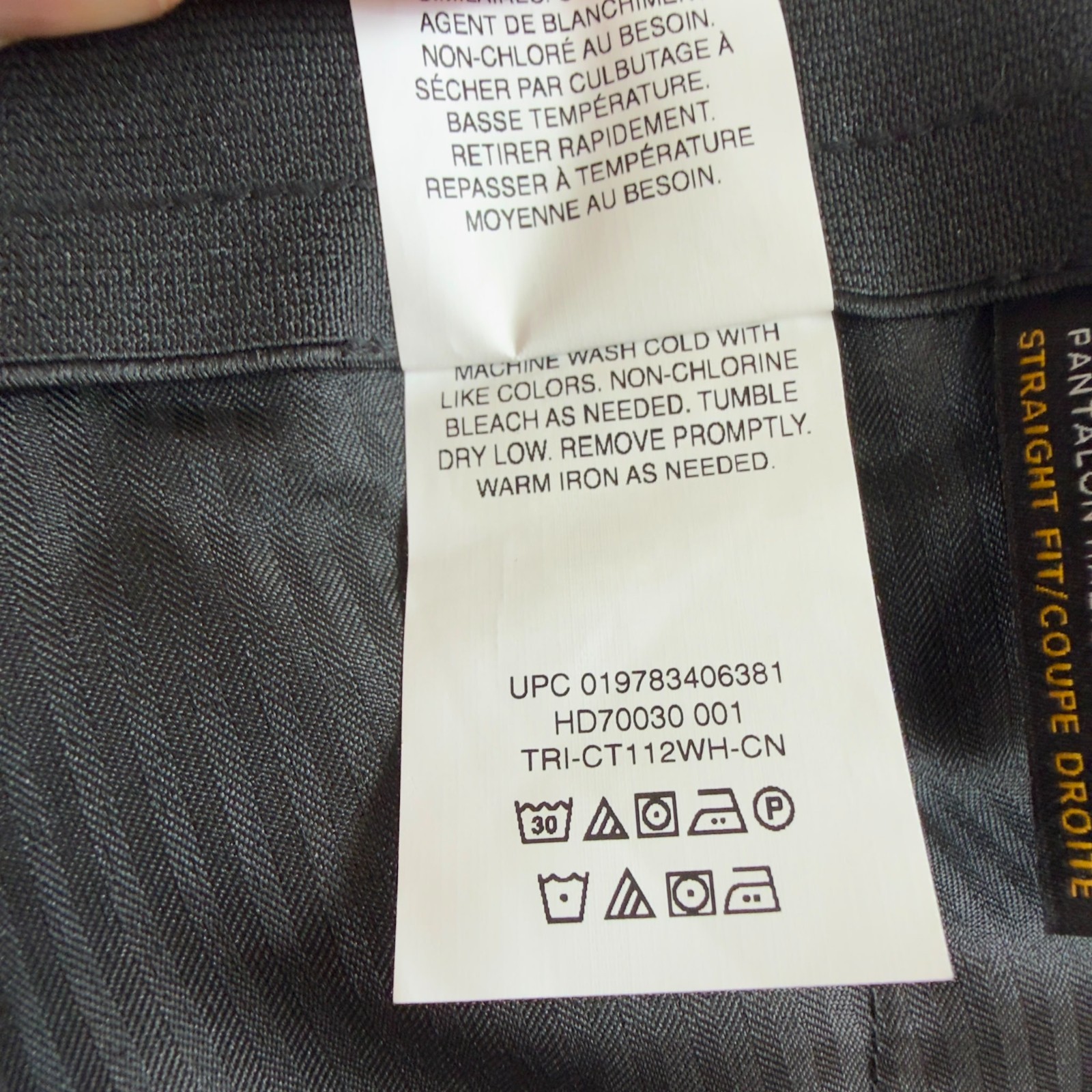 NEW Haggar Men’s 38×32 Comfort Performance Dress Pants Straight Fit Black