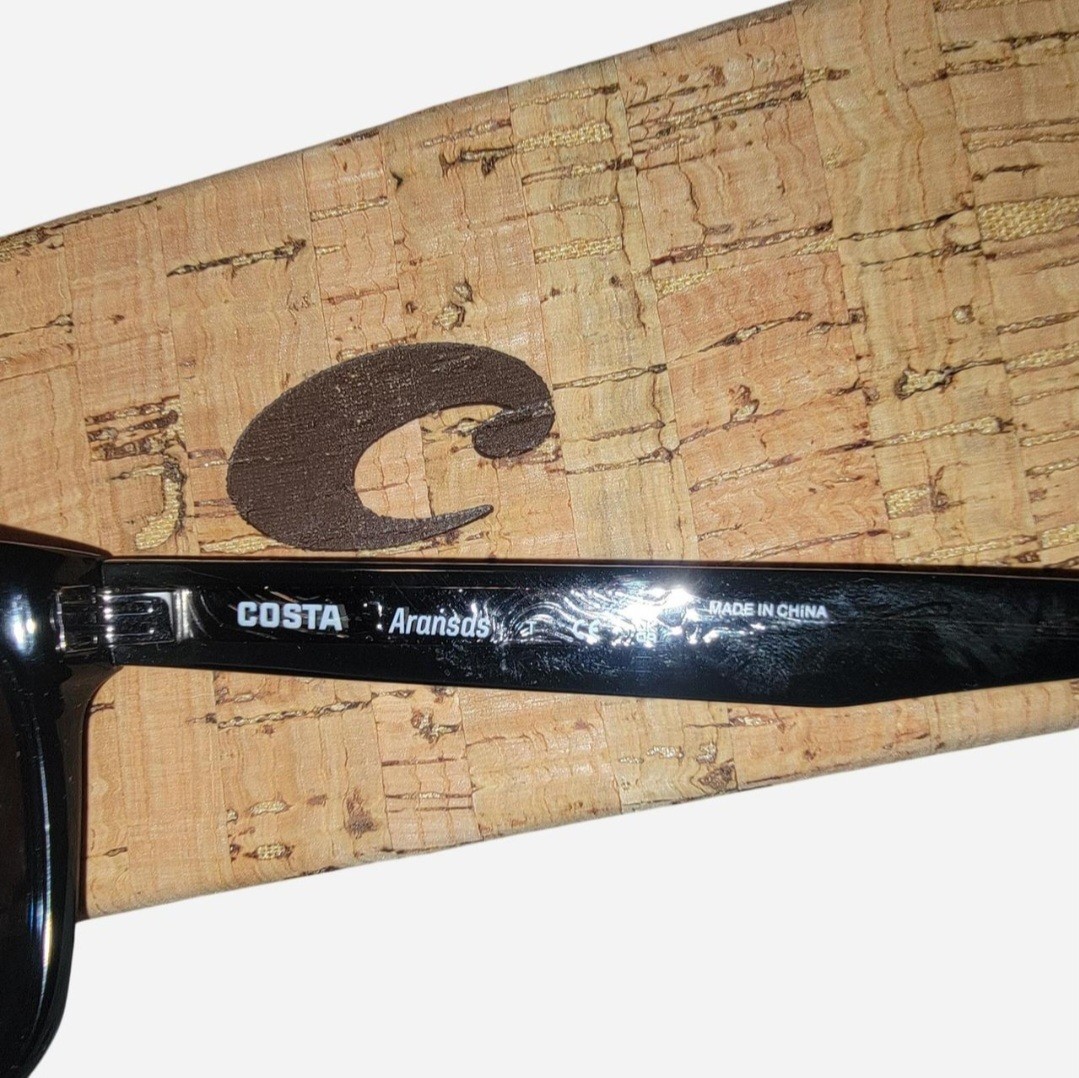 Costa Aransas Polarized Mirrored UV400 Sunglasses Black/Blue