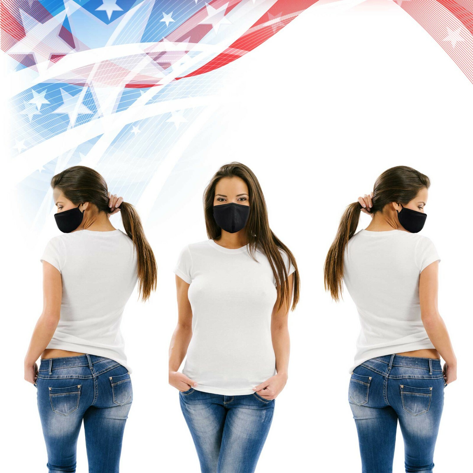 Black Unisex Face Mask Reusable Washable Cover Masks Fashion Cloth Men Women USA