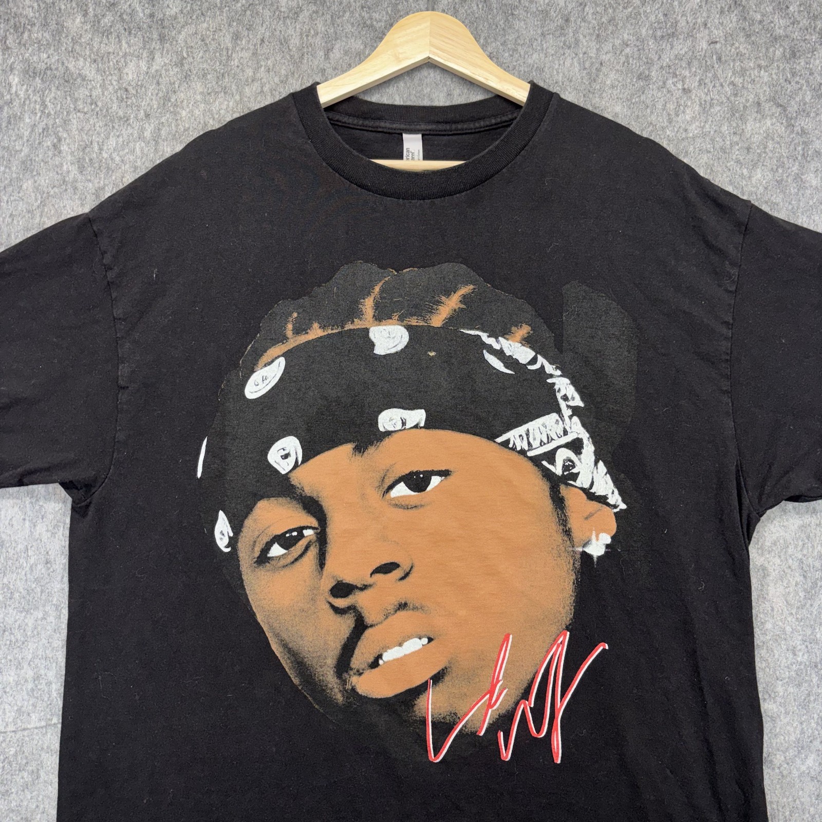 Lil Wayne Big Face T-Shirt Men’s XL Moneyteam Rap Tee American Apparel Weezyana