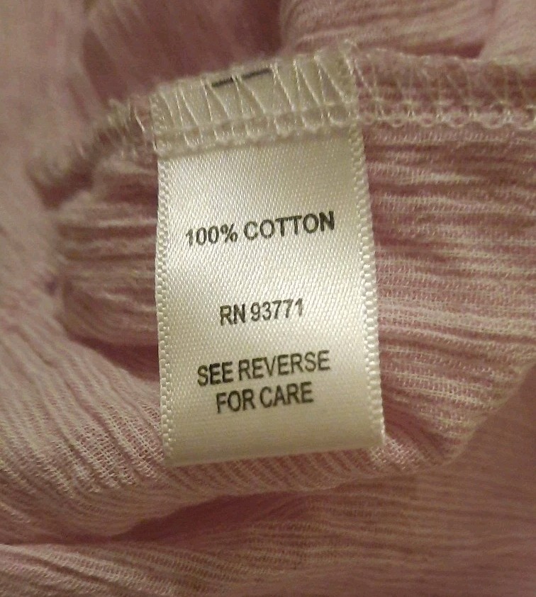 Dalin Blouse Lavender/ light purple Top Women’s Size Medium 100% Cotton Ruffled