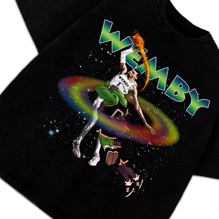 Victor Wembanyama Wemby Space Jam Monstar Dunk 90’s Vintage Style T-Shirt