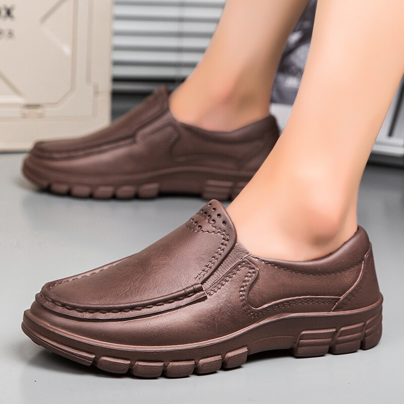 New Men Chef Shoes Kitchen Non-slip Safety Shoes Oil-proof Slip-On Work Shoes US