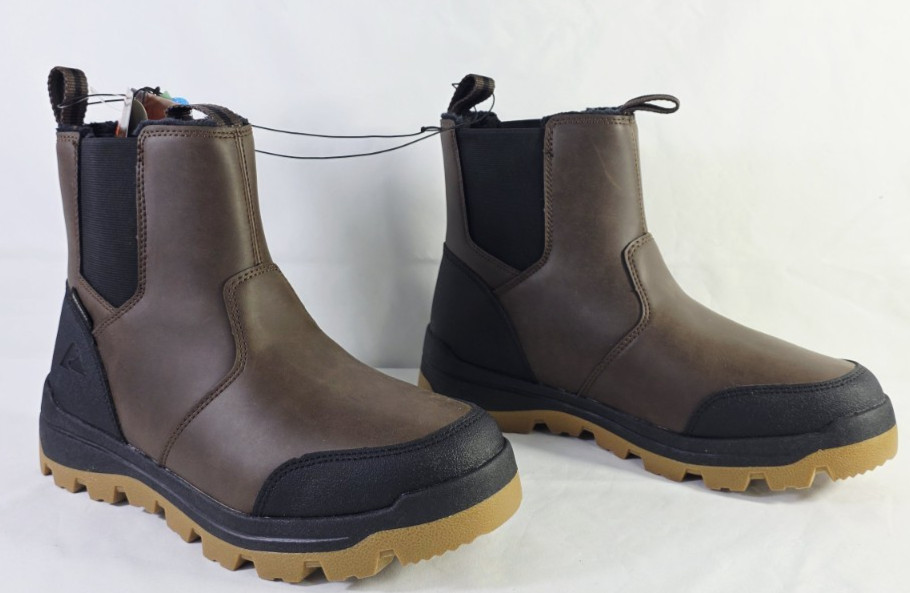 NWT Ozark Trail Mens Chelsea Snow Boots Shoes Size 10 Water Proof 3M Brown Black