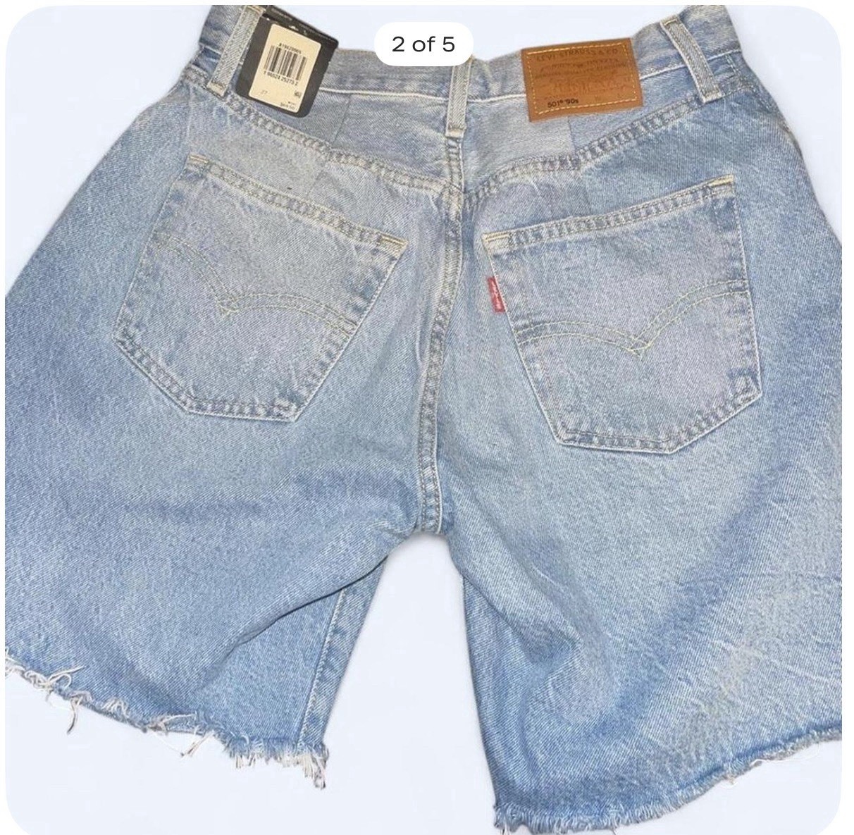 Levi’s 501 Men’s Light Wash Blue Denim Cut-Off Shorts 5-Pocket Button Fly