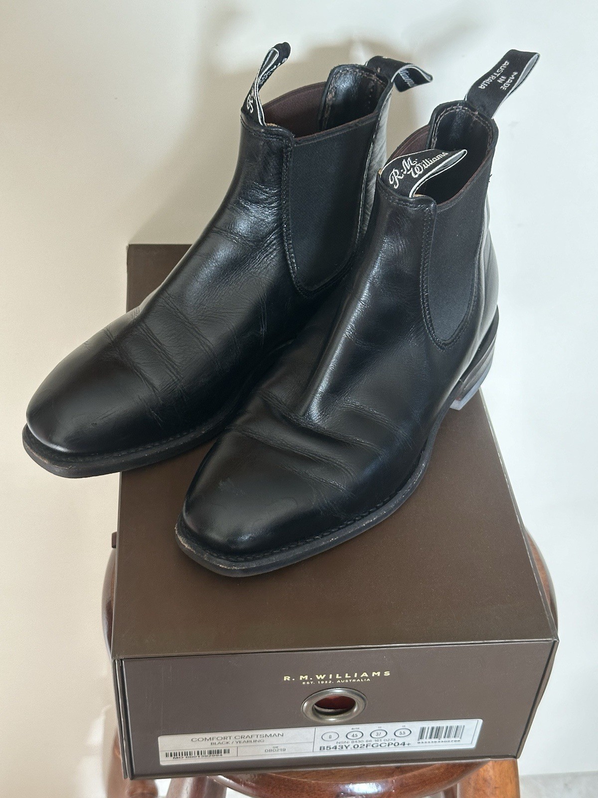 RM WILLIAMS Comfort Craftsman Boots Sz 4.5G AU 6.5 7 7.5 6.5D 7D 7.5D 37 37.5 38