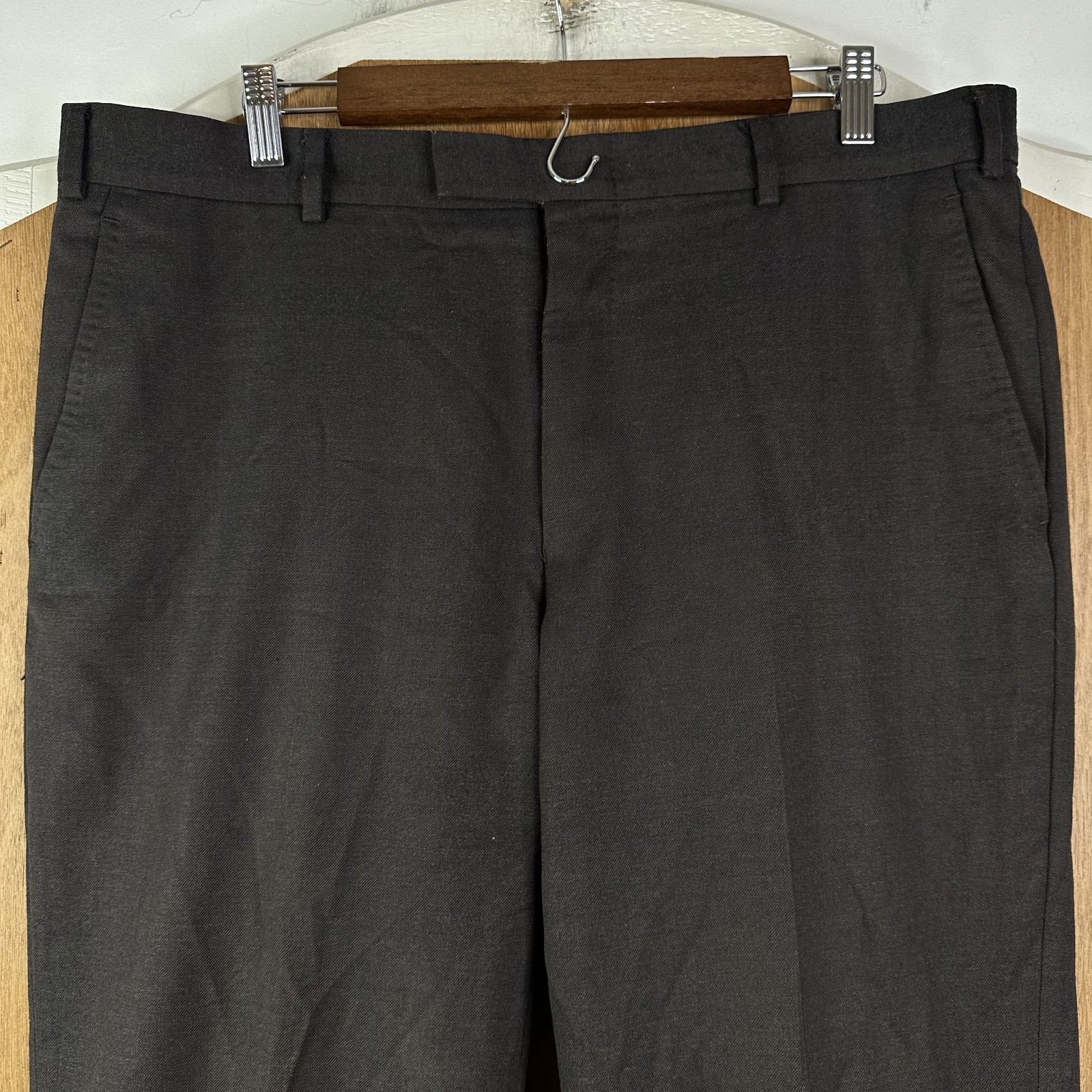 Ermenegildo Zegna Pants Mens 38×30 Gray Flat Front Dress Slacks Trousers