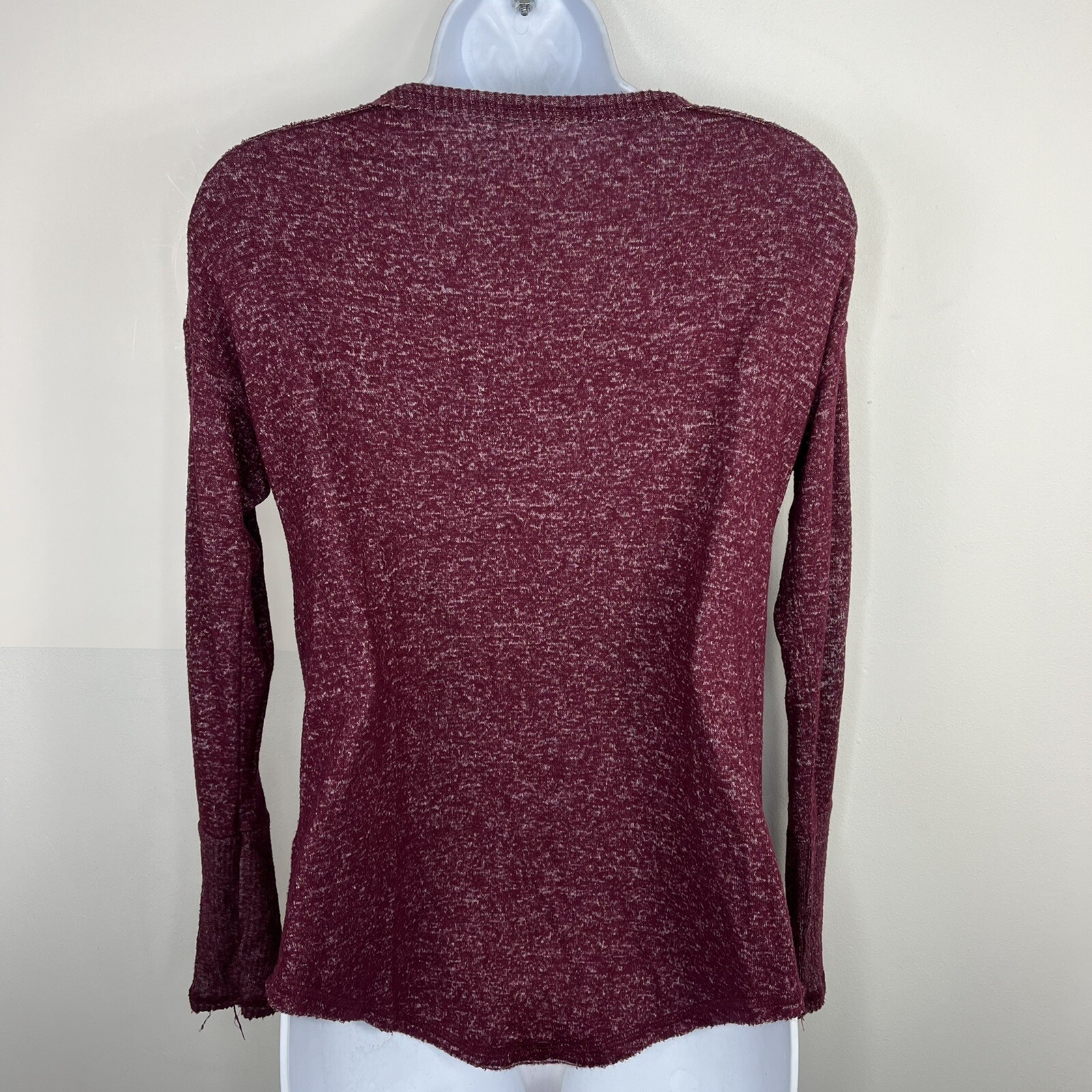 a.n.a. Top Sz XS Heathered Red Pullover Athleisure Everyday Basic Minimalist
