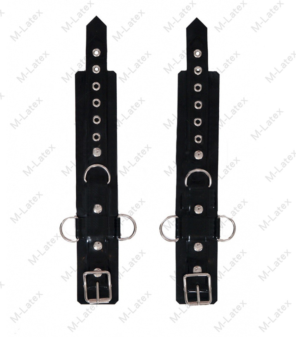 1059-7 Latex polish Gummi ankle knee leg arm elbow Belt D-rings customized 0.7mm
