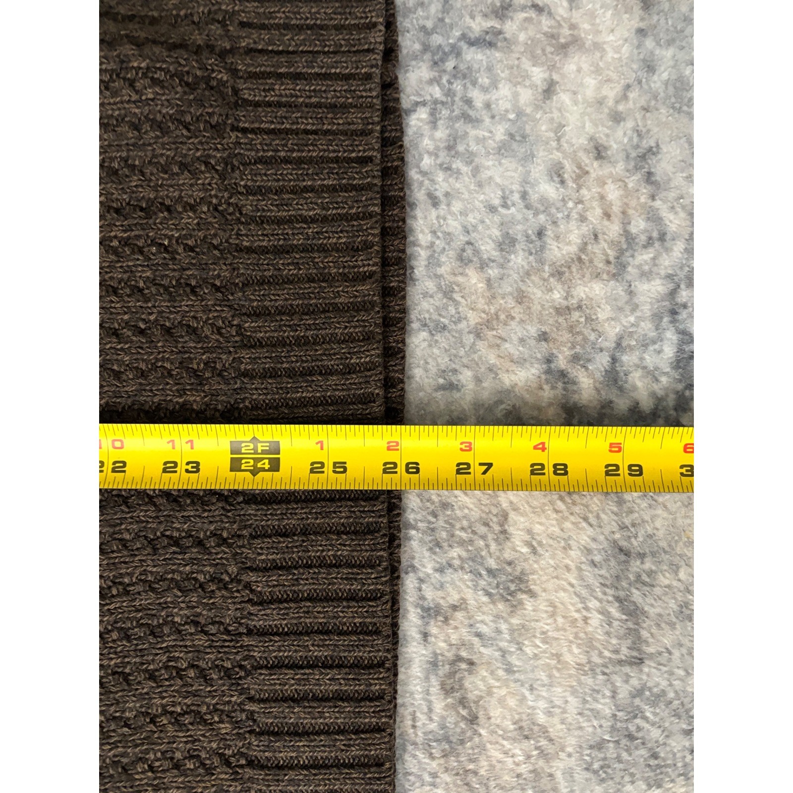 Vtg Eddie Bauer Fisherman Henley Sweater Mens L Brown Chunky Cable Knit Cotton