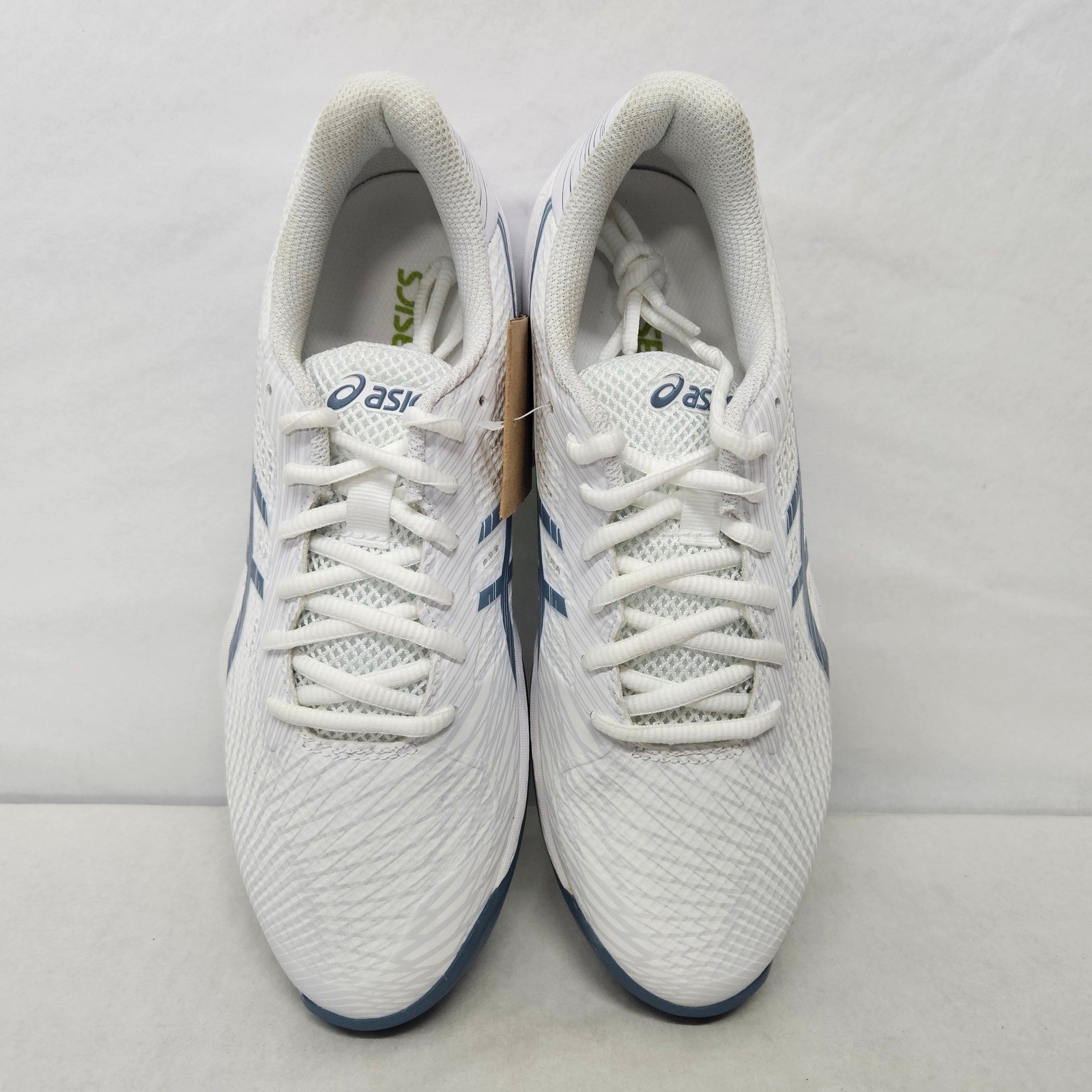 Asics Gel-Game 9 Tennis Shoes 1041A337-101 White Steel Blue Mens Size 7.5