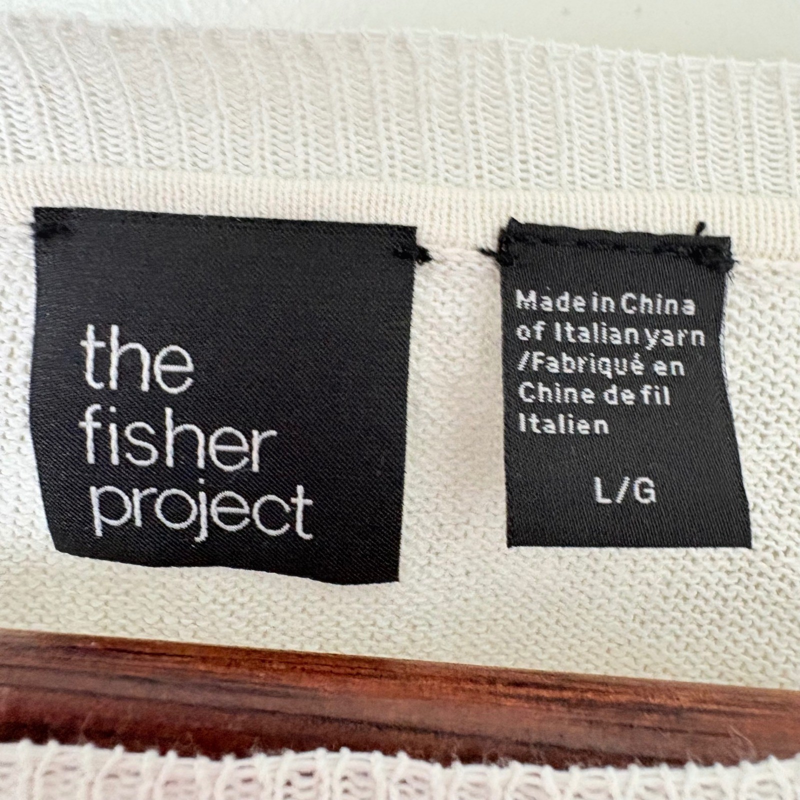 Eileen Fisher TFP Lightweight Sweater Women’s Large White Organic Cotton Knit