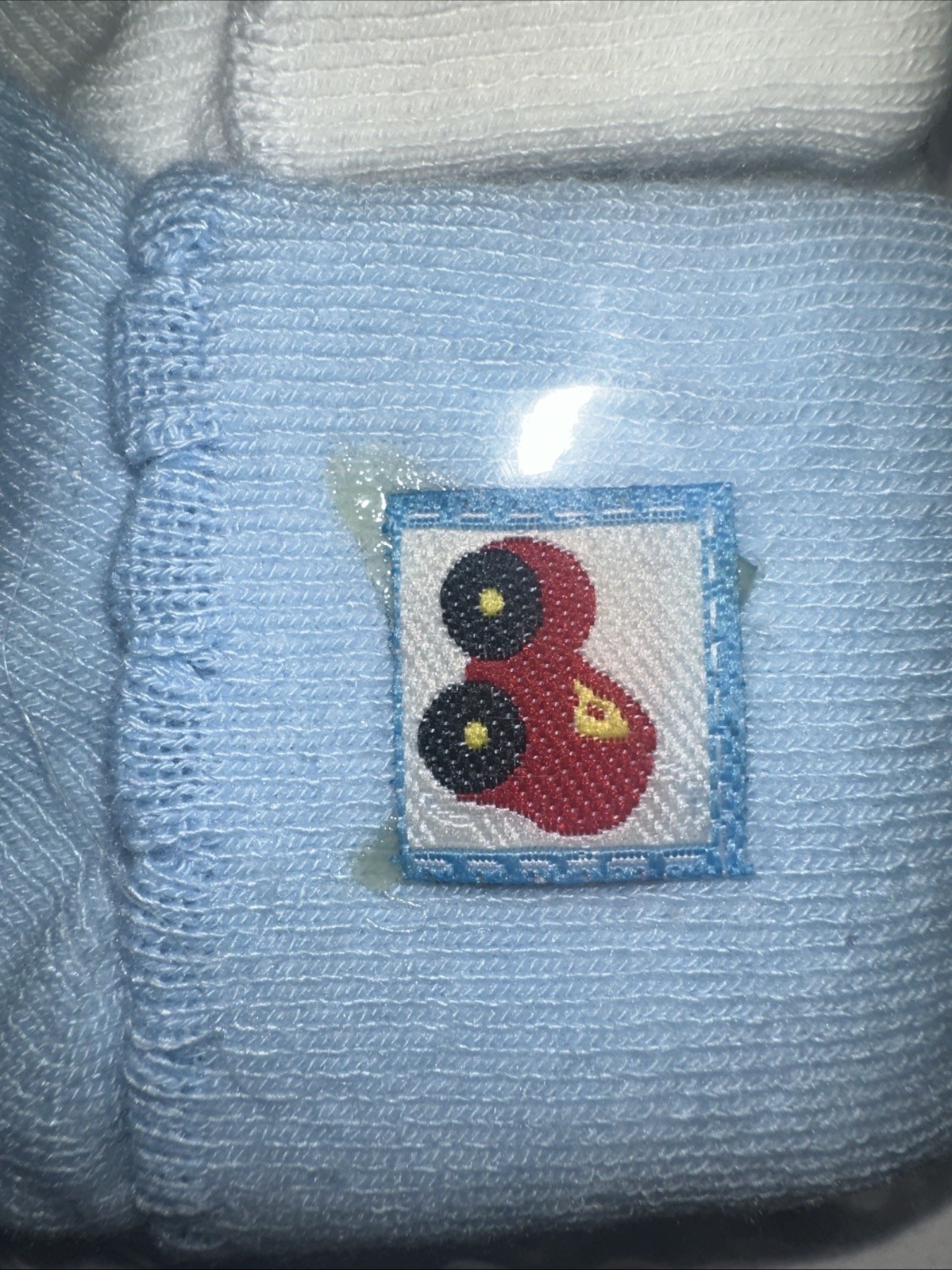 Fubu Newborn Socks 3 Pairs : 2 Pairs Blue One Pair White 80% Cotton 20% Spandex