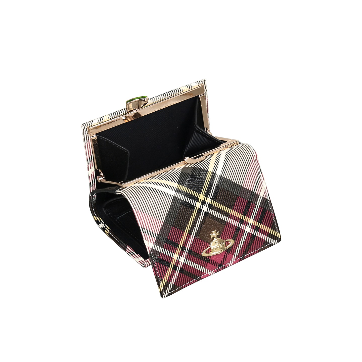 Vivienne Westwood Gamaguchi Trifold Wallet checked pattern 11cm × 9cm × 3cm