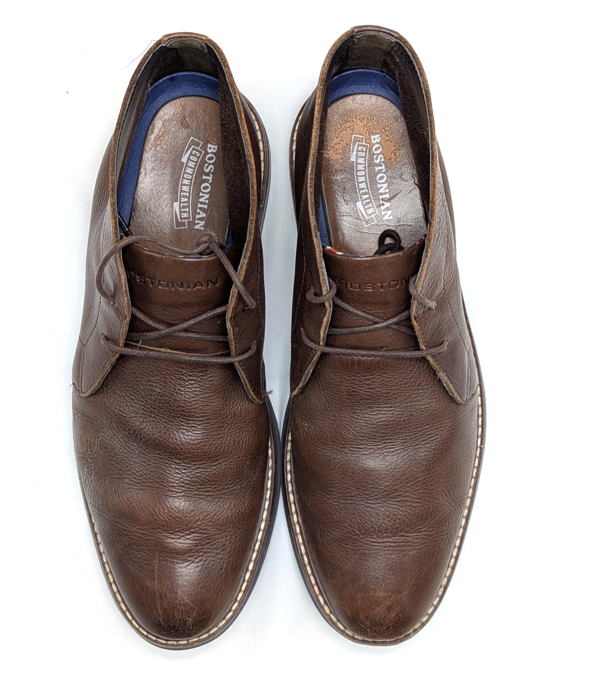 Bostonian Mens 9M Shoes Brown Leather Mid Chukka Boots Commonwealth