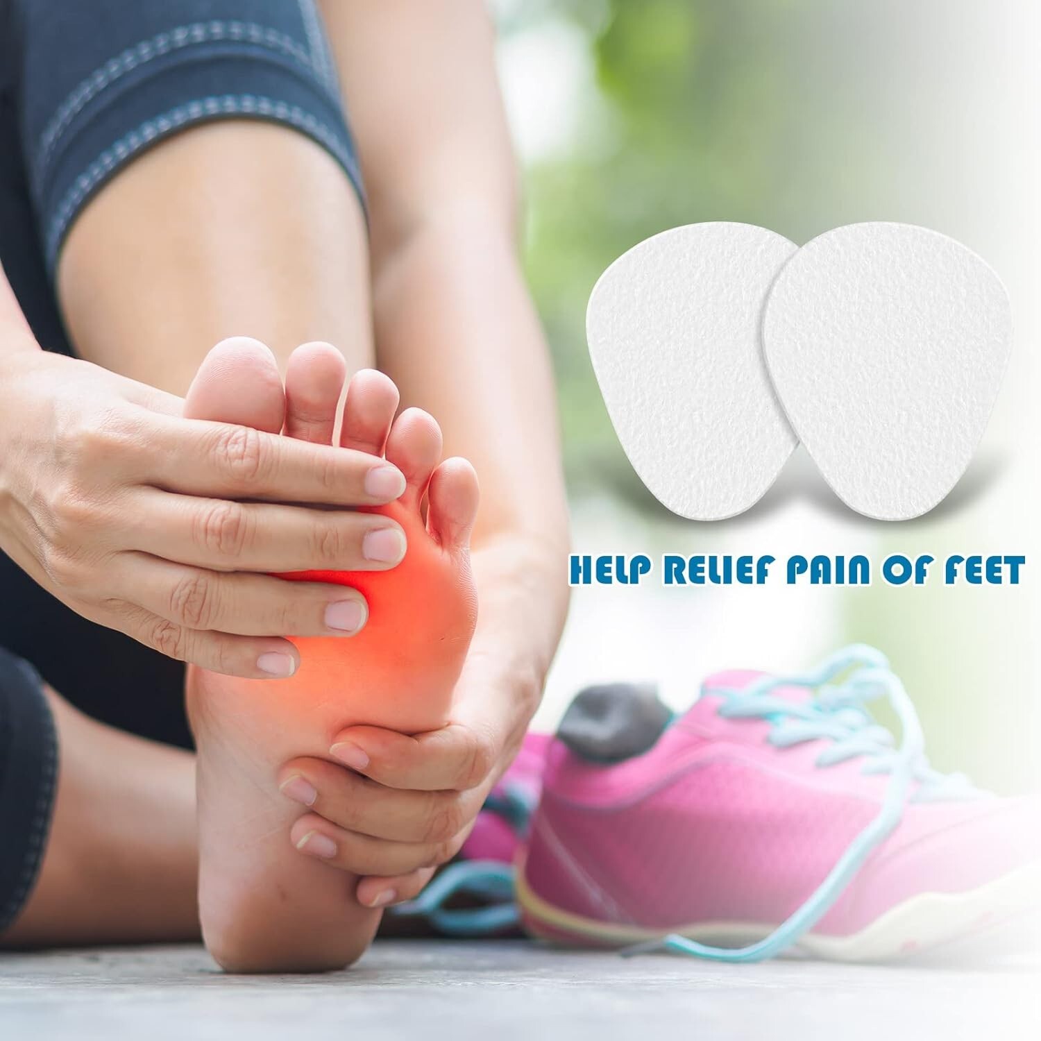 12/24/48Pcs Metatarsal Pads for Women Men 1/4″ Thick Felt Ball of Foot Cushion