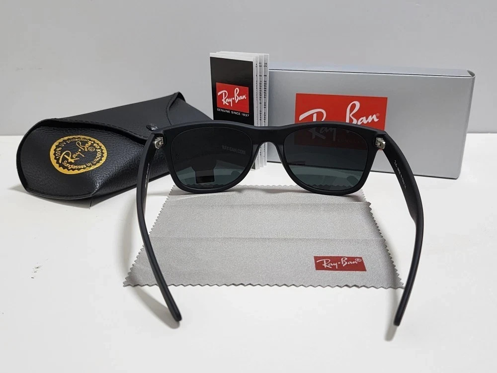 2026 New Ray-Ban RB2140 Wayfarer Sunglasses Black Frame Glass Gray Lens 50-22 mm