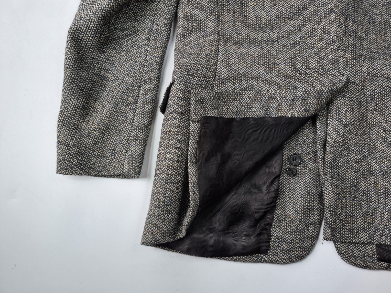 🇺🇸 Vtg Executive Collection Mens Sports Coat 43R Gray 2 Button Tweed
